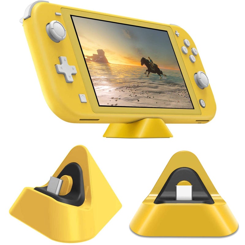 FANPL Charging Dock for Nintendo Switch Lite, Charging Stand Station Compatible with Nintendo Switch (Yellow) - Image 2